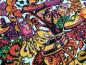 Preview: Baumwolljersey Comic Graffiti Kids Fussball Pink